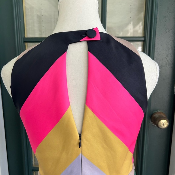 J. Crew Collection Pop-Stripe Dress Size 0 Navy Azalea G1587 - Picture 6 of 13